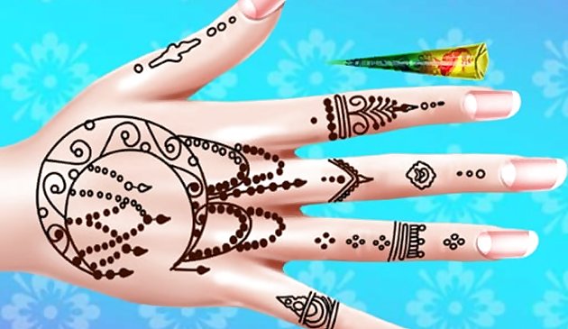 Salón de tatuajes de henna de moda