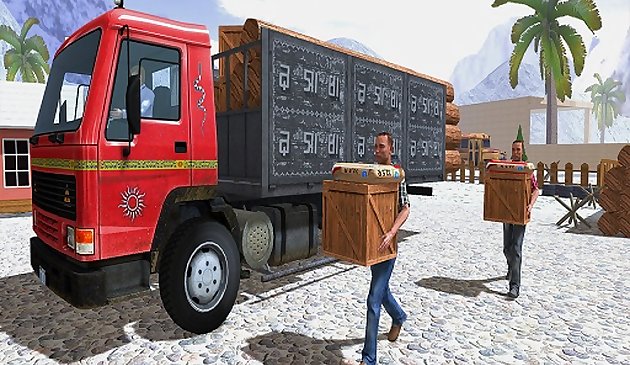 Asiatisches Offroad-Cargo-Truck-Fahrer-Spiel