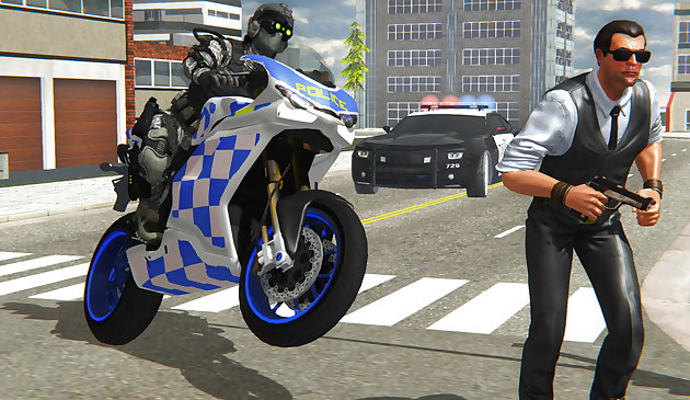 Polizei-Fahrrad-Stadtsimulator