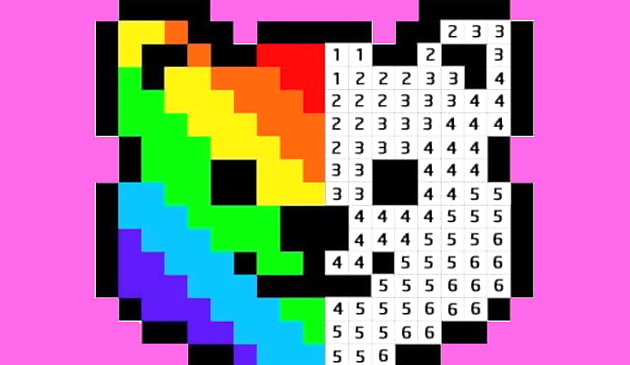 Пиксельная графика - раскраска по номерам