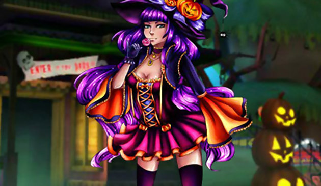 ¡Vestido de bruja de Halloween!