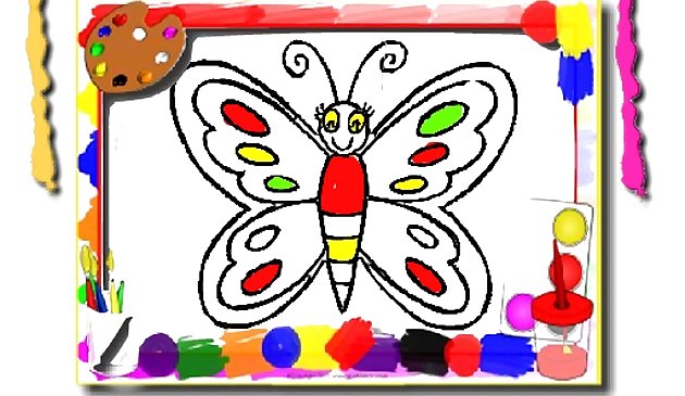 Книжка-раскраска бабочка