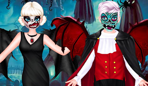 Couple de vampires d’Halloween