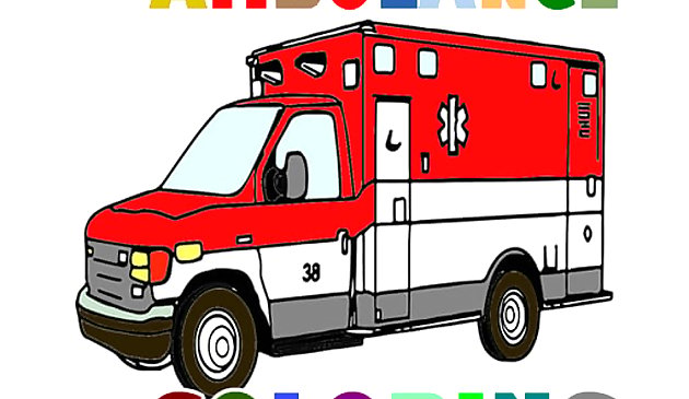 Dibujos de Camiones Ambulancia para colorear