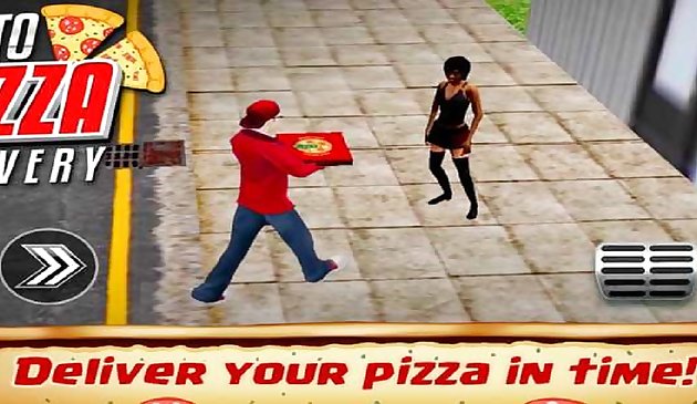 Schnelles Pizzaboten-Jungen-Spiel 3D