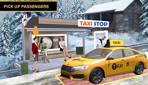 Simulador de servicio de taxi urbano moderno