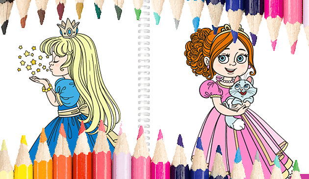 Hermoso libro para colorear de princesas